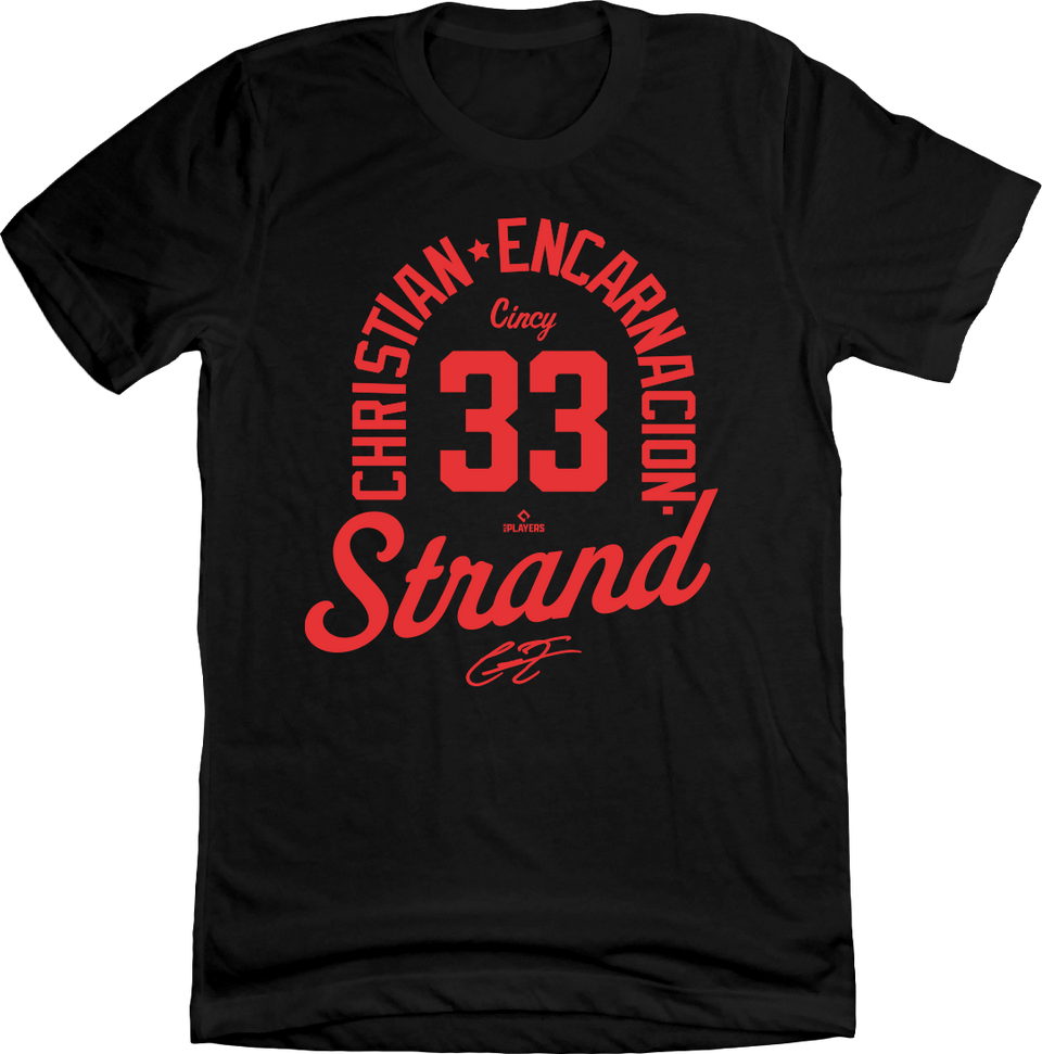 Christian Encarnacion Strand MLBPA Tee black Cincy Shirts