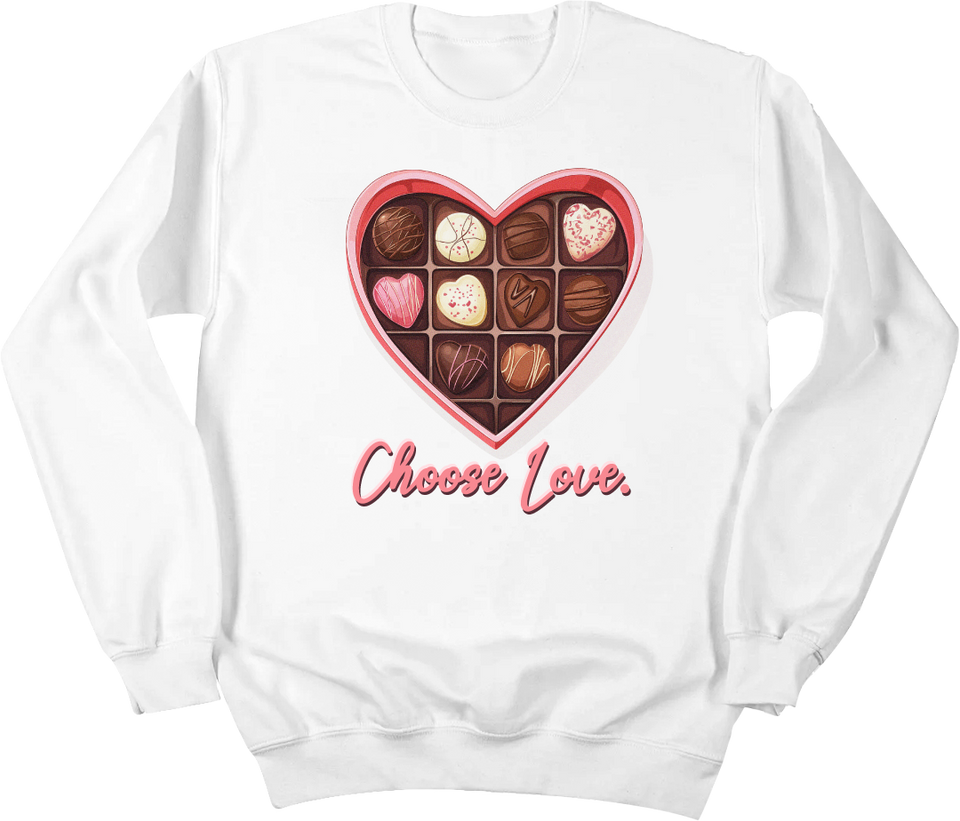 Choose Love Heart Shaped Chocolates