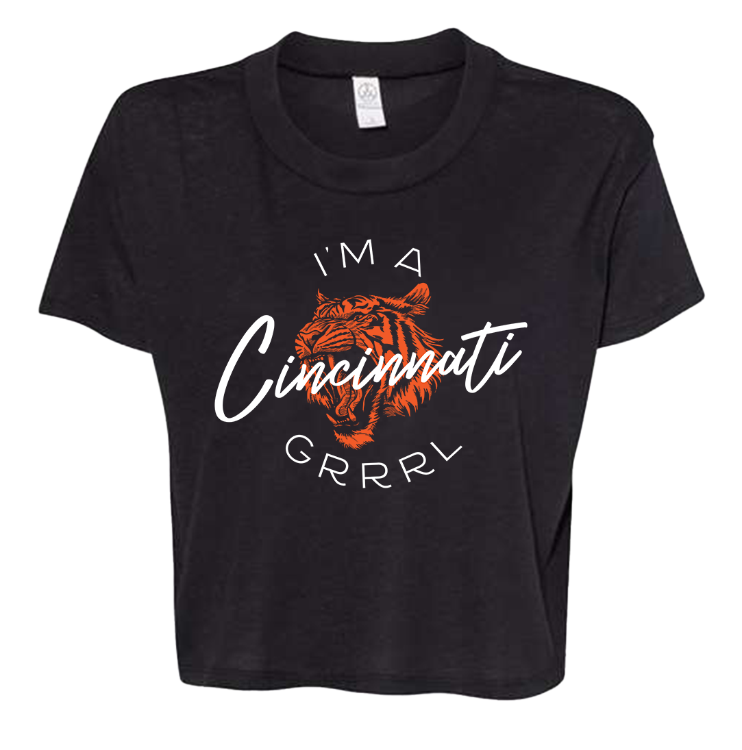I'm A Cincinnati Grrrl Cropped Tee