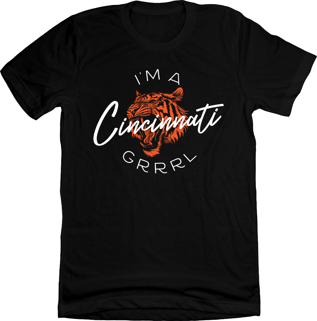 I'm A Cincinnati Grrrl Black Tee