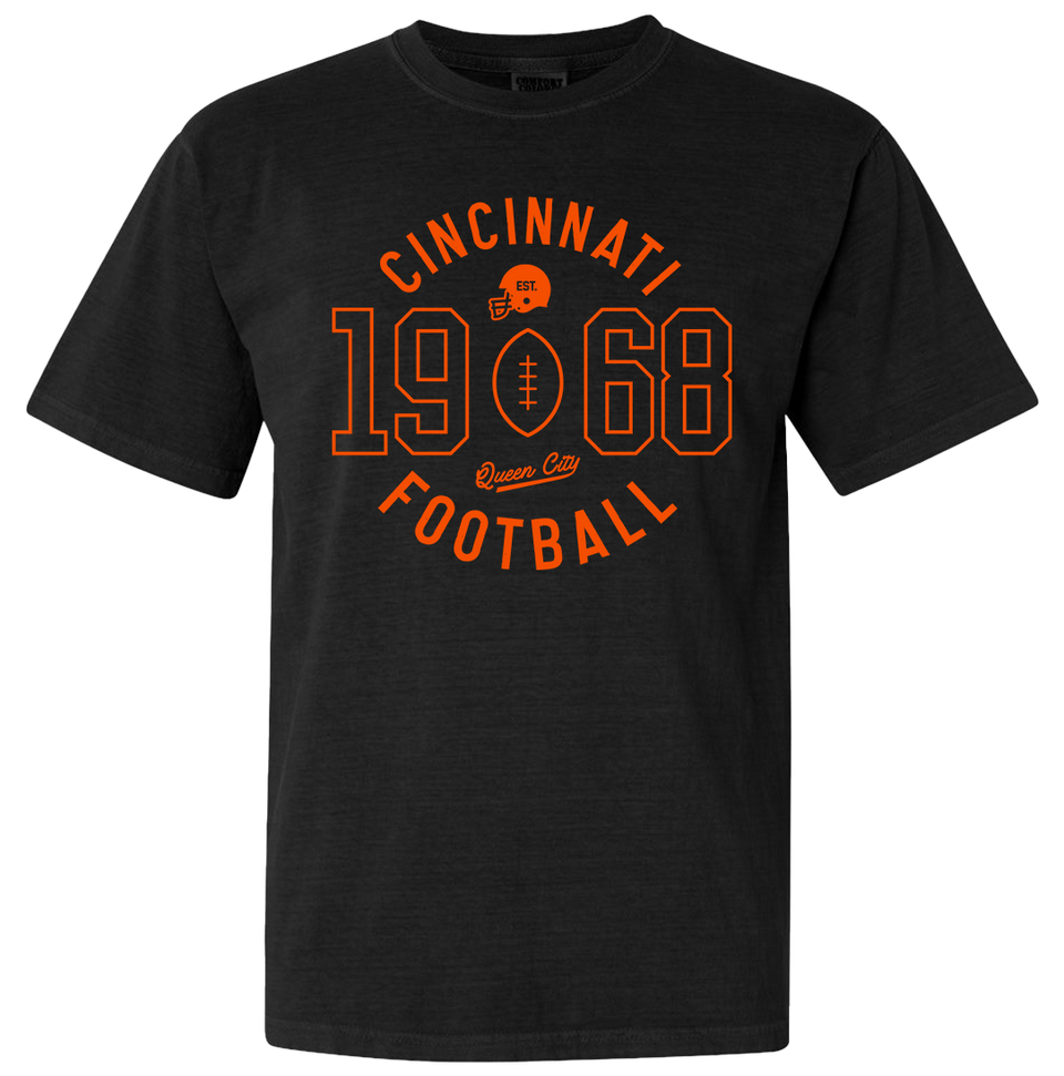 Cincinnati Football 1968 Circle Logo Comfort Colors Tee