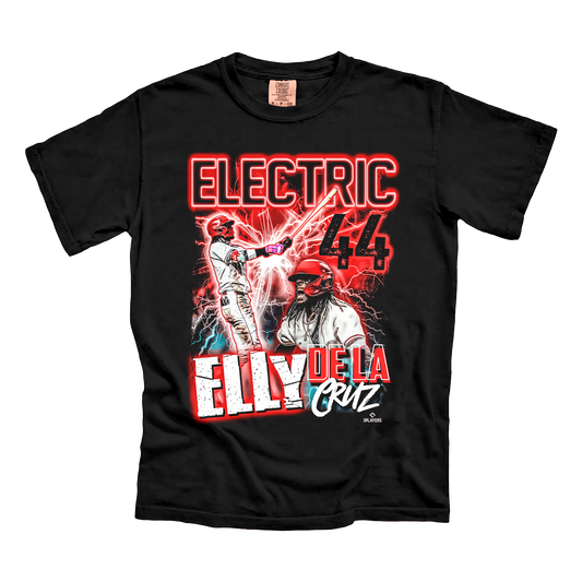 "Electric" Elly De La Cruz Black Comfort Colors Tee