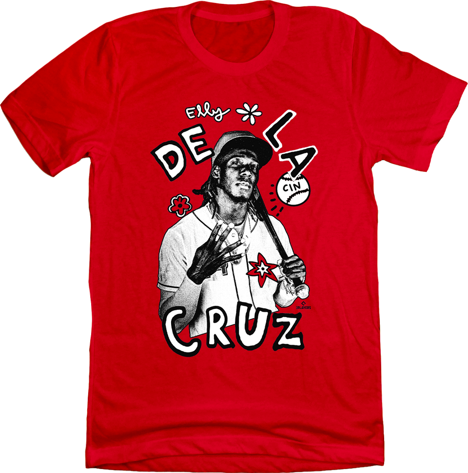 Elly De La Cruz Hand Sign MLBPA T-shirt Red Cincy Shirts