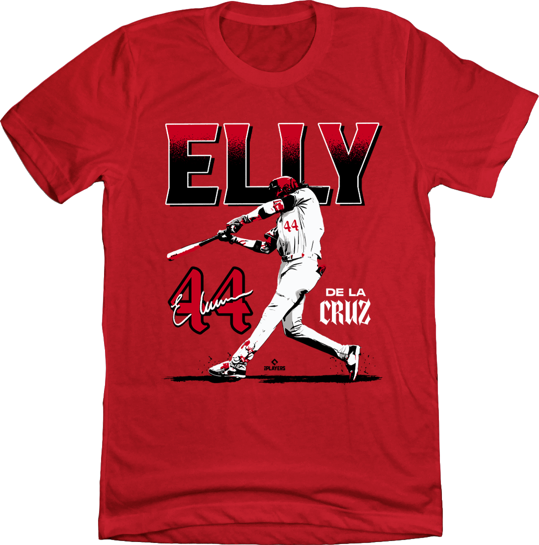 Elly De La Cruz, Cincinnati baseball, dynamic player, baseball star, speed and power, electric baseball, rising star, baseball fan gear, home run hitter, exciting play, officially licensed