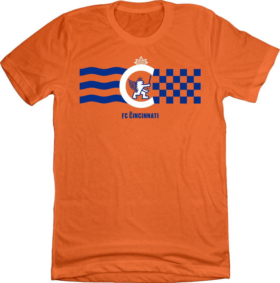 FC Cincinnati Retro Knifey Lion Flag Tee