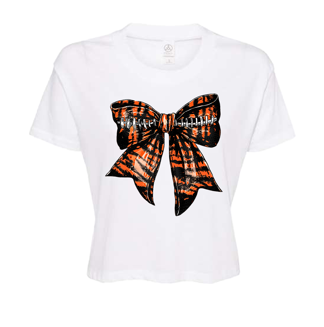Cincinnati Football Bow Crop Top