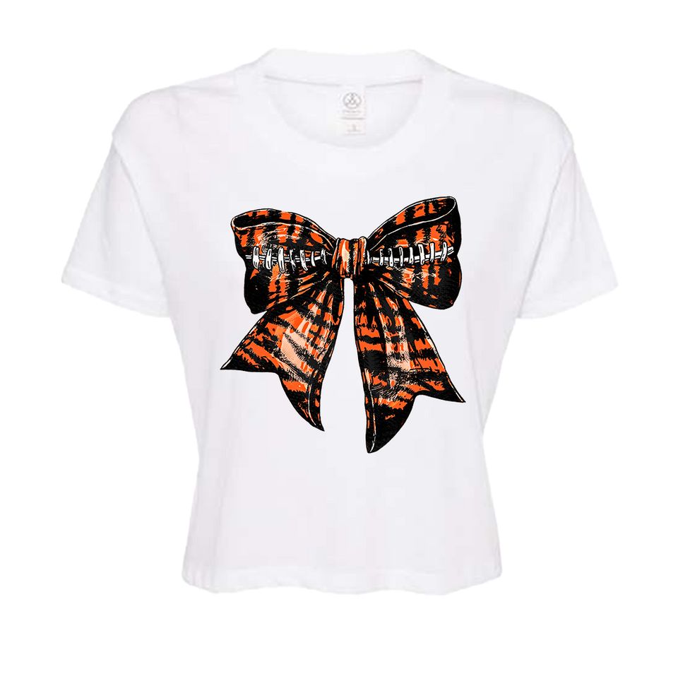 Cincinnati Football Bow Crop Top