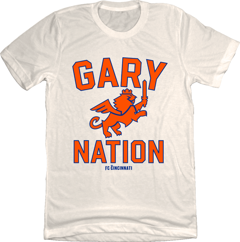FC Cincinnati Gary Nation on Natural White Cincy Shirts