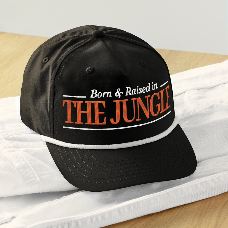 Born and Raised In the Jungle Golf rope cap