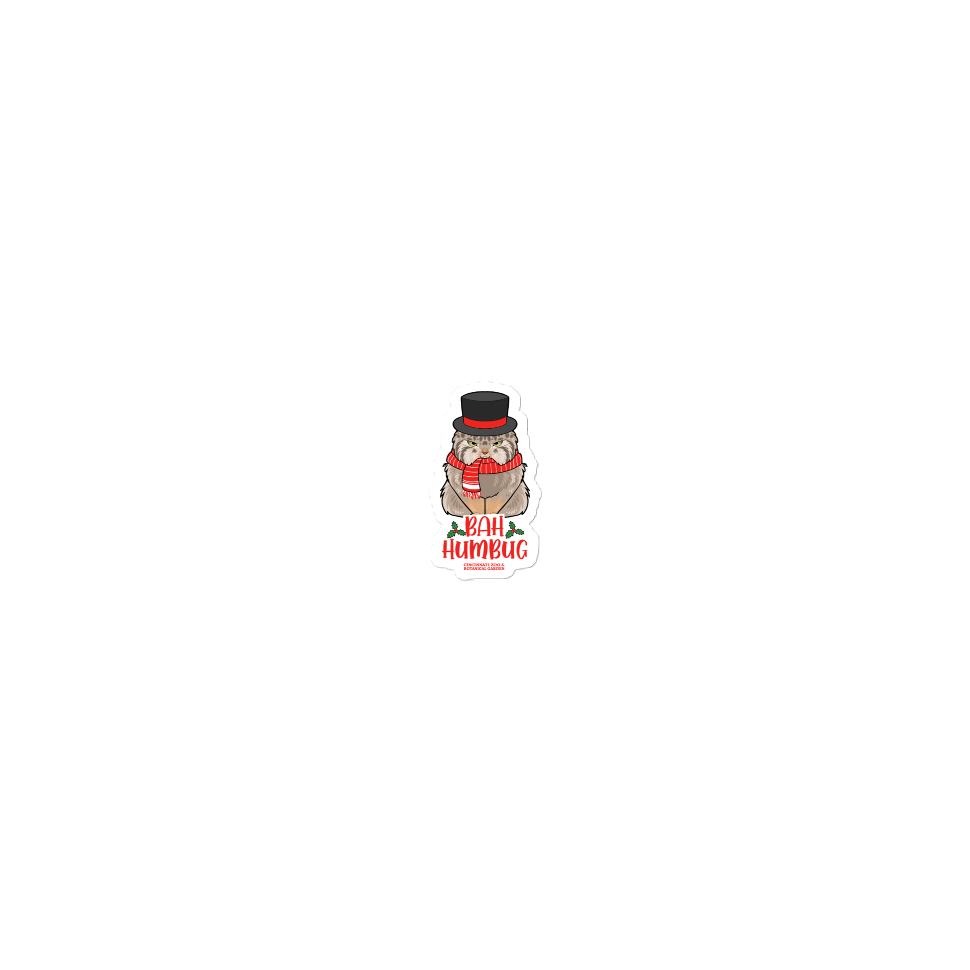 Bah Humbug Pallas Cat Sticker