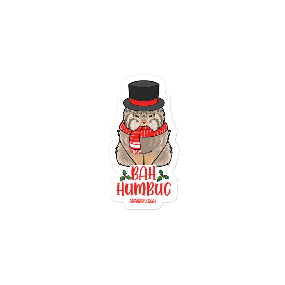 Bah Humbug Pallas Cat Sticker