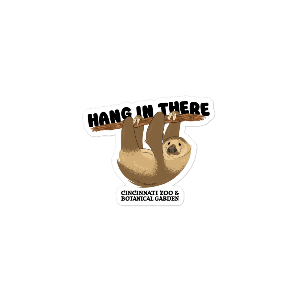 Hang In There Sloth Sticker