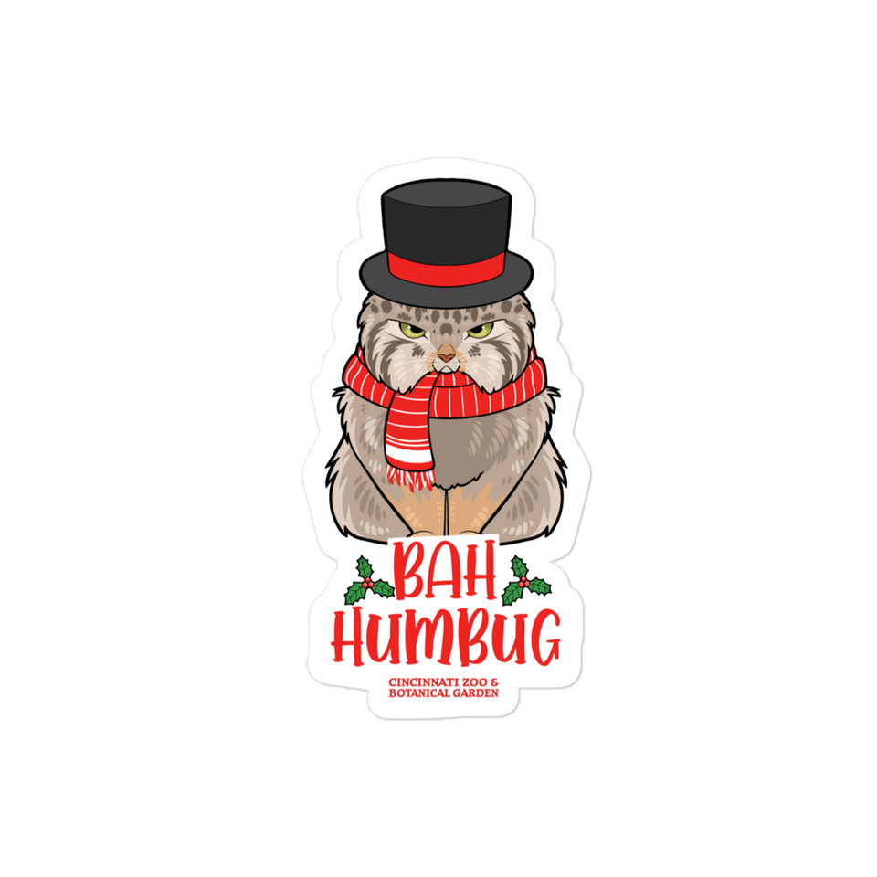 Bah Humbug Pallas Cat Sticker