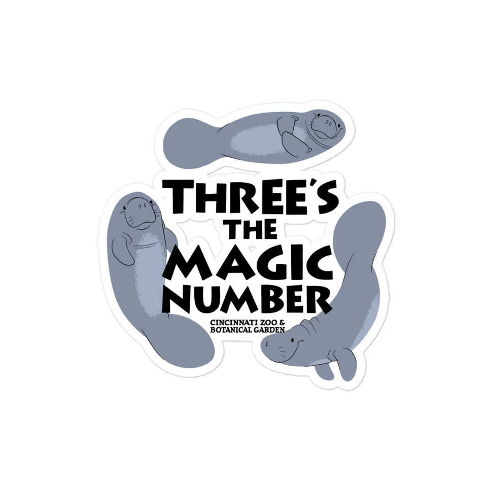 Three Manatees Sticker