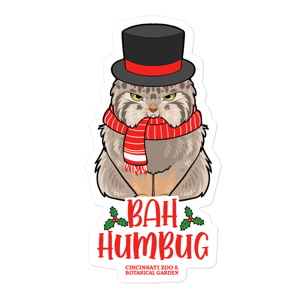 Bah Humbug Pallas Cat Sticker