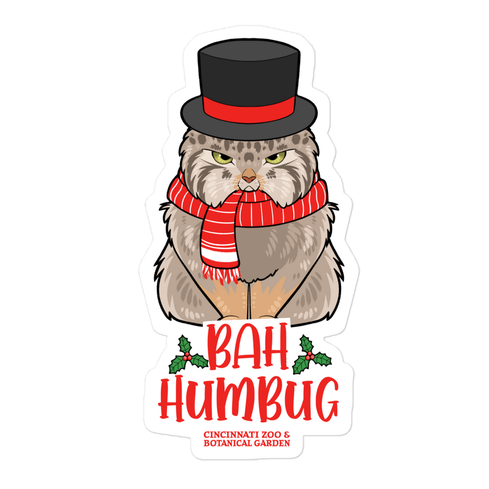 Bah Humbug Pallas Cat Sticker