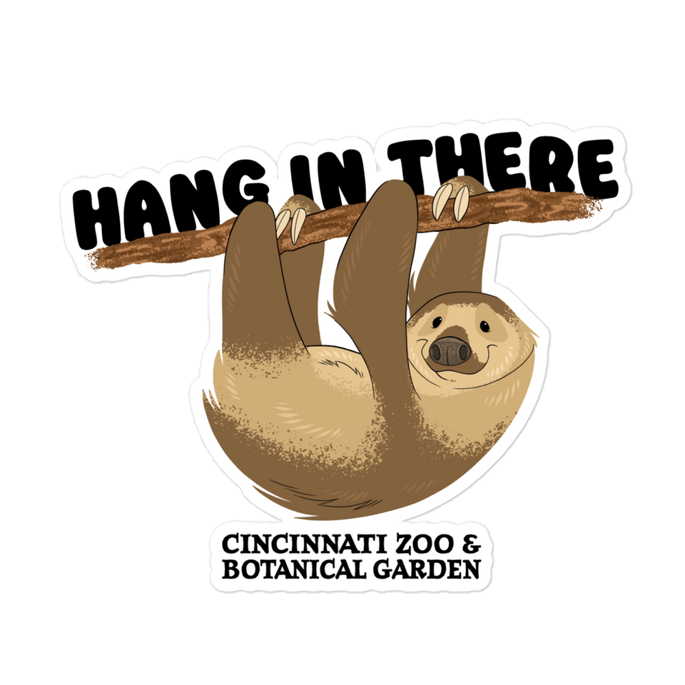 Hang In There Sloth Sticker