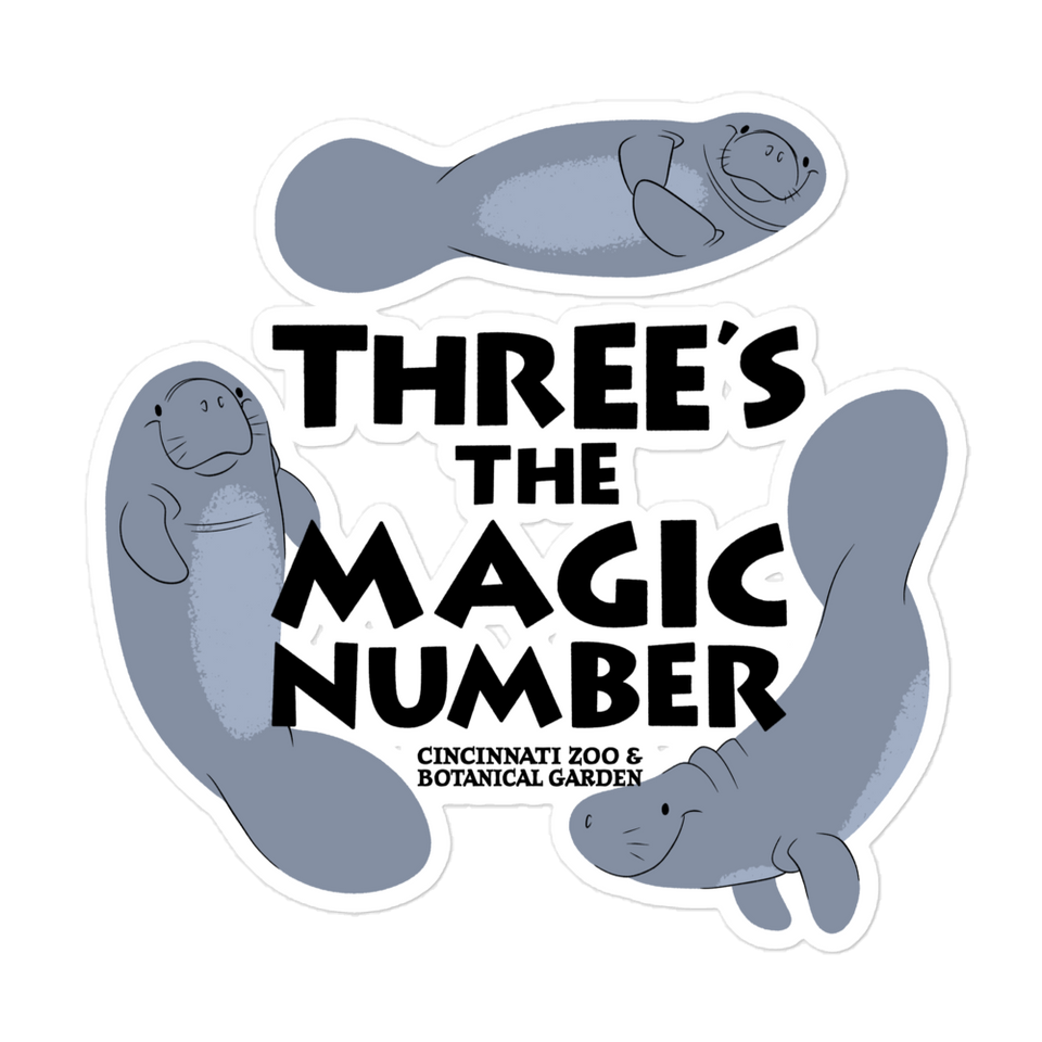 Three Manatees Sticker