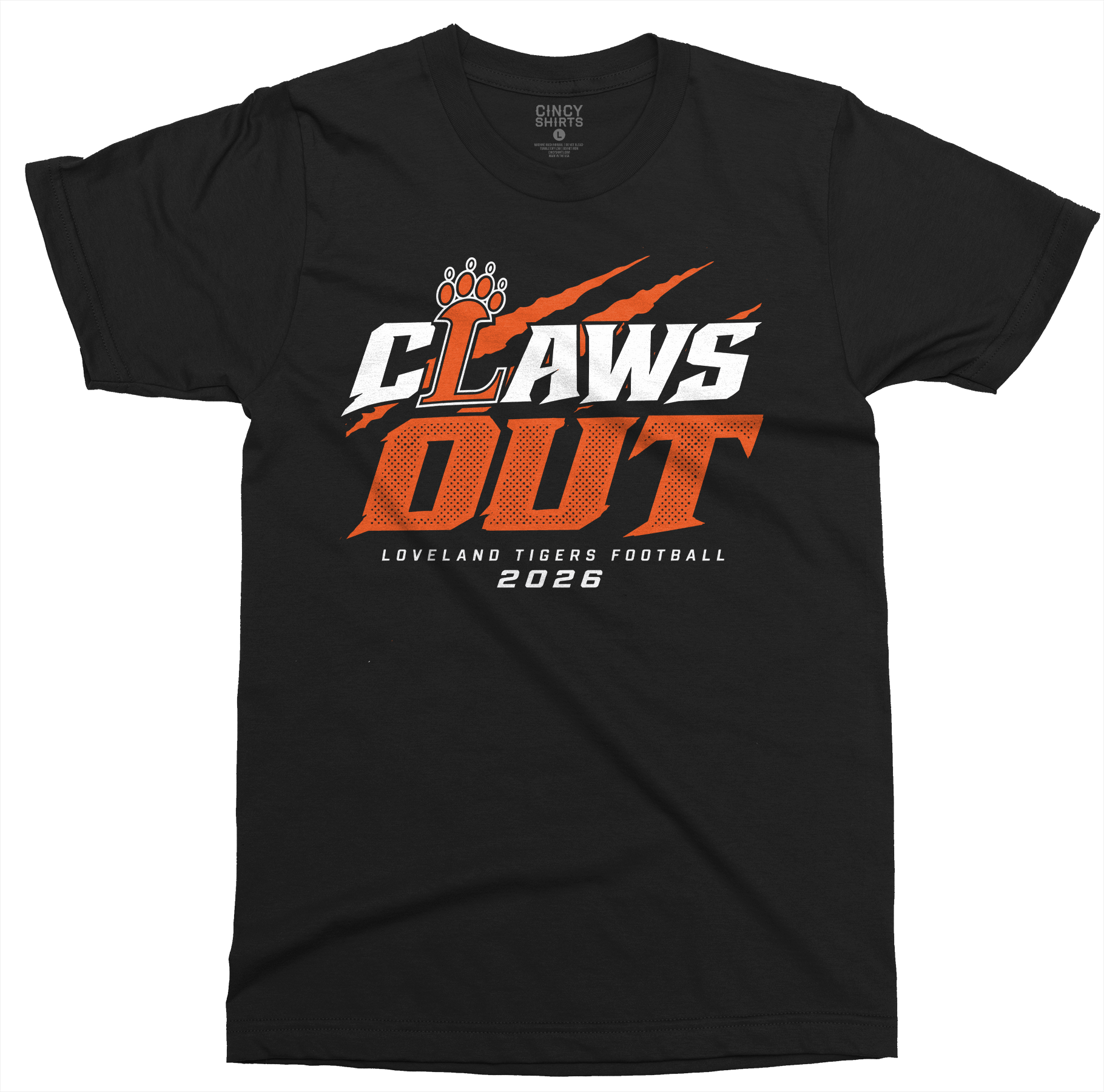 Claws Out Loveland Tigers Schedule Tee