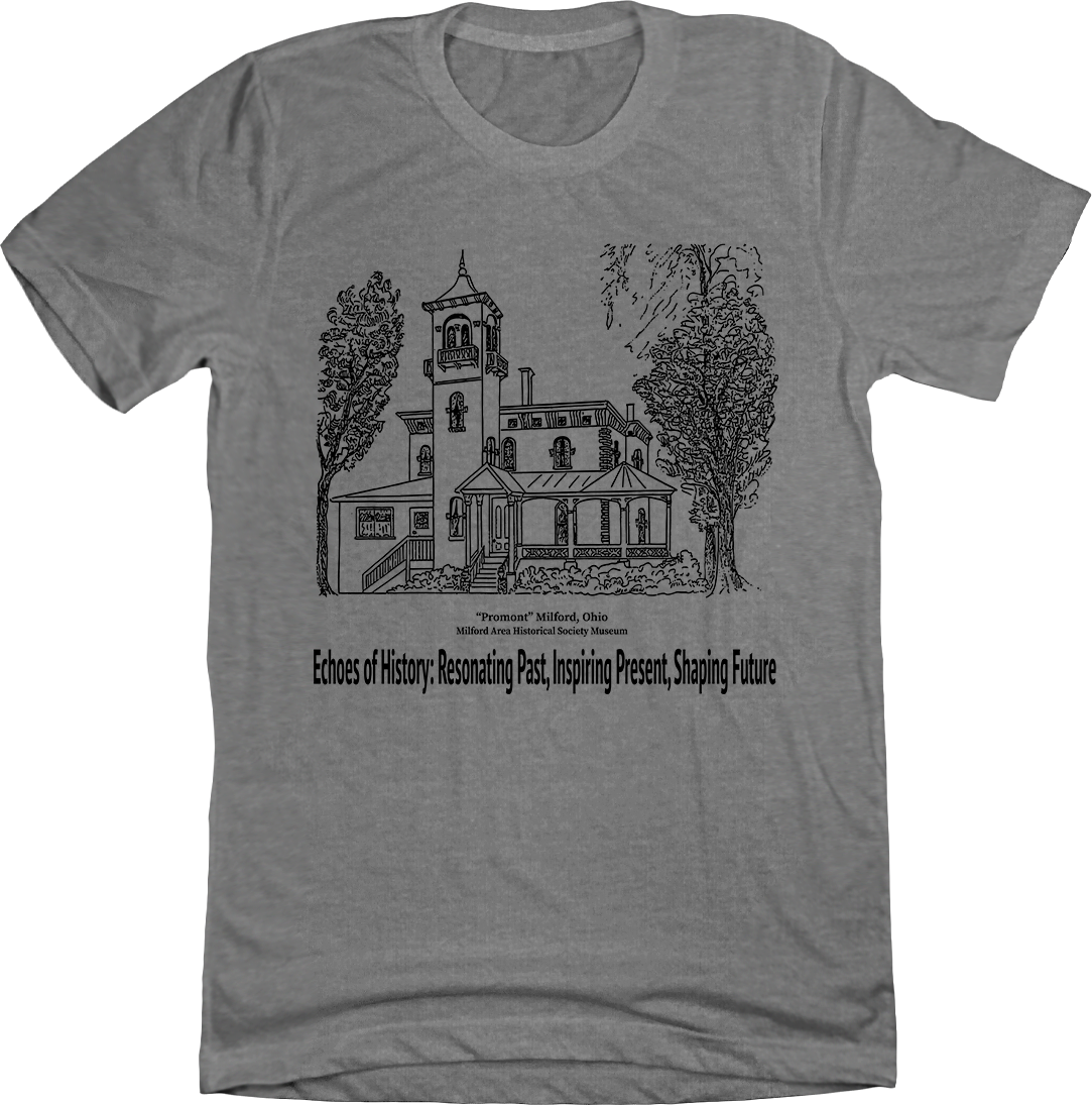 Greater Milford Historical Society Grey Tee