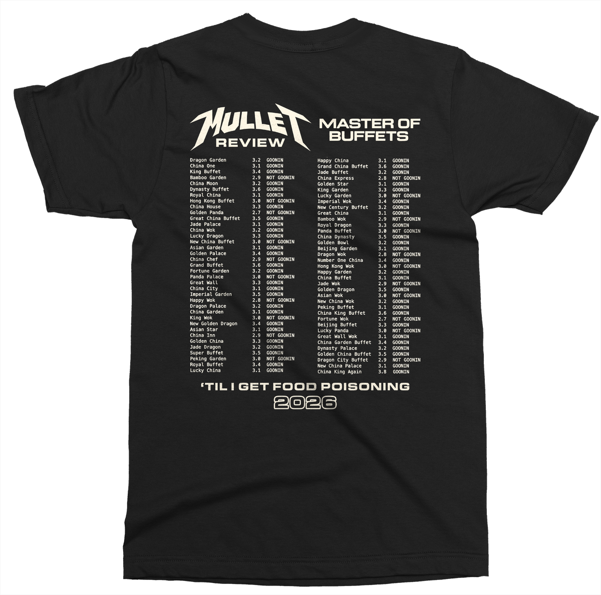 Master of Buffets Tour Mullet Review