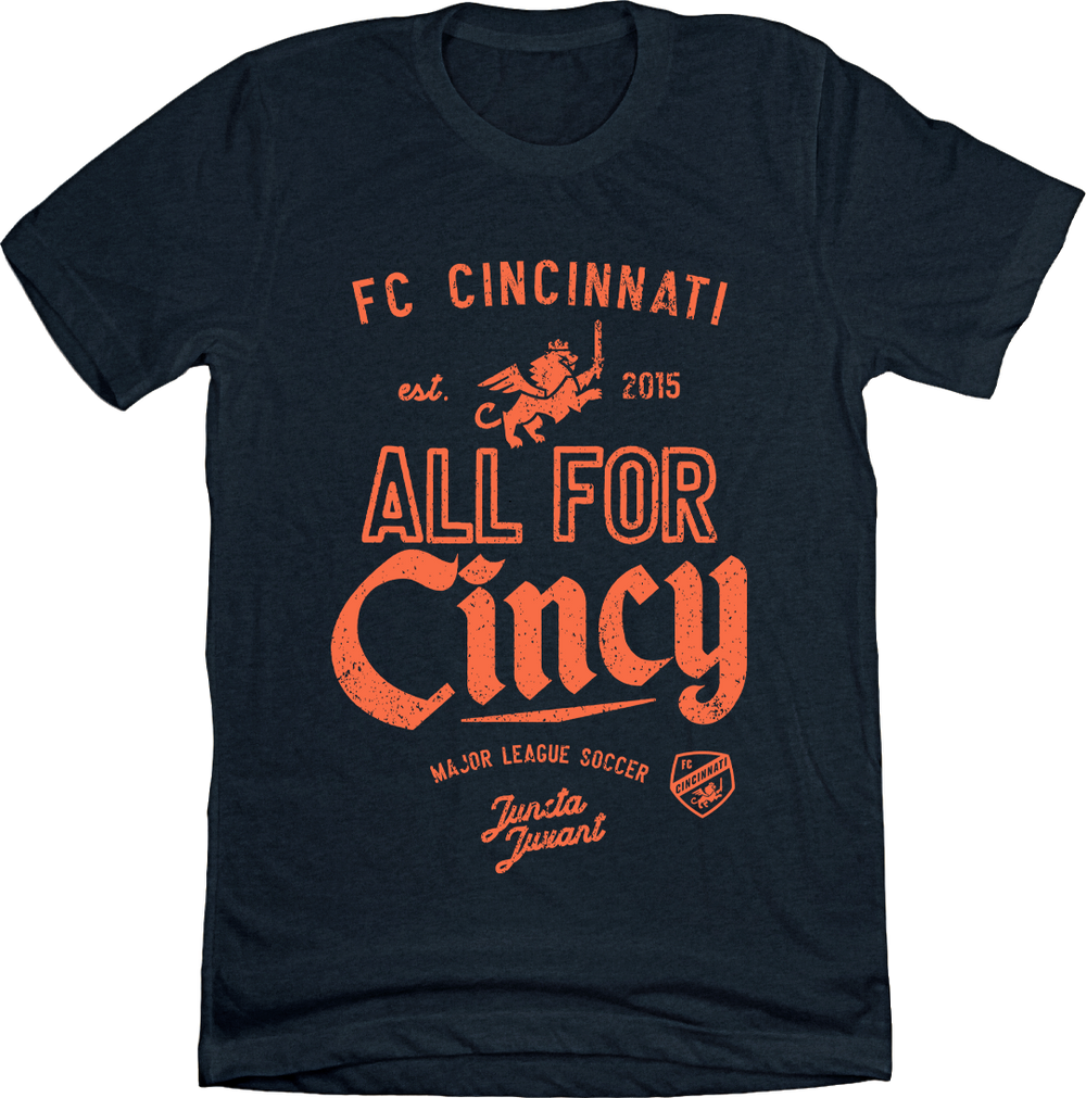 FC Cincinnati: All for Cincy Large Script Orange Ink | Official MLS ...