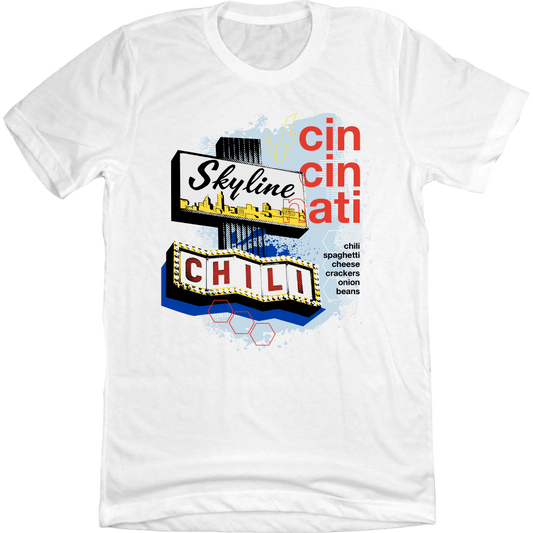Skyline Retro Sign Cin Cin Nati - Cincy Shirts