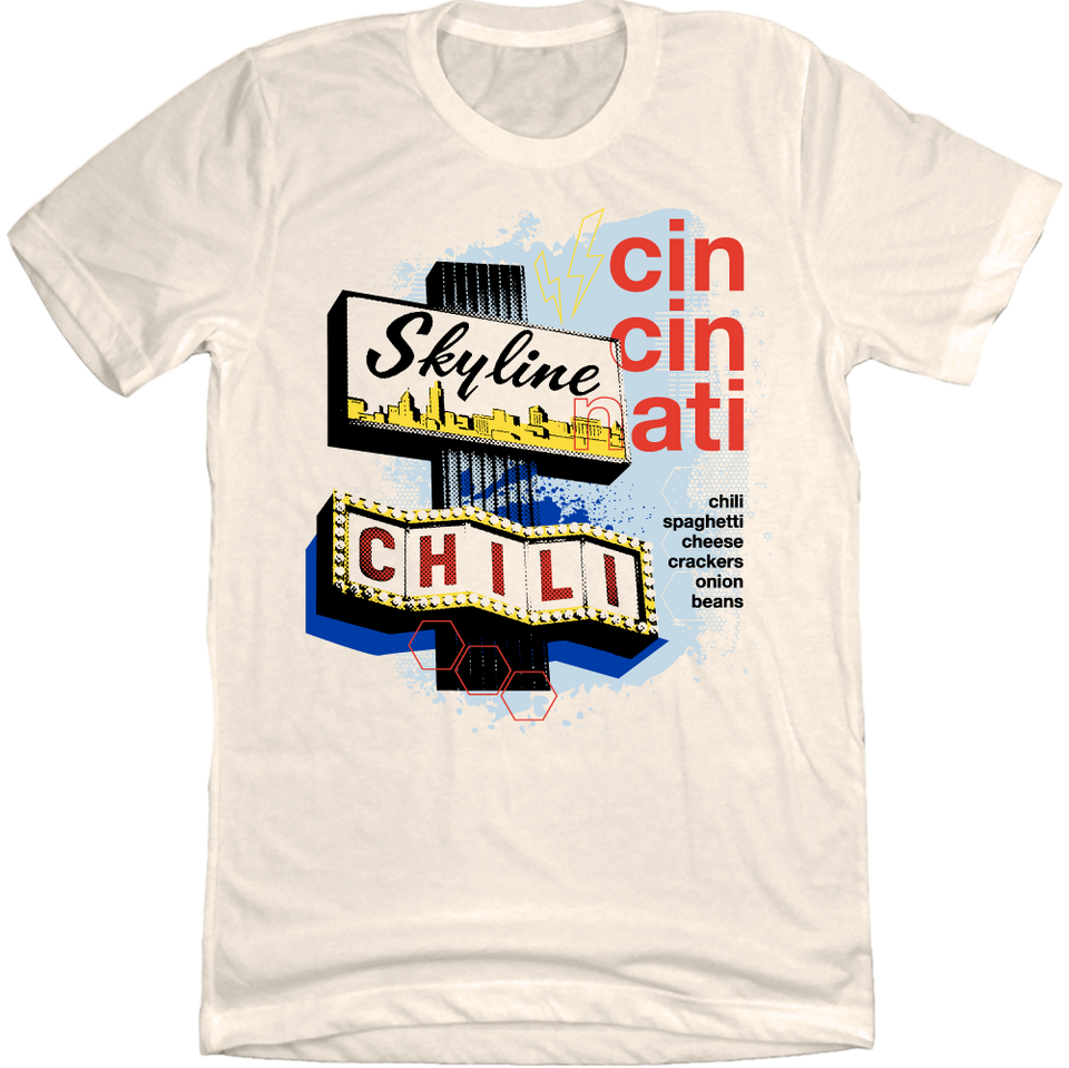 Skyline Retro Sign Cin Cin Nati - Cincy Shirts