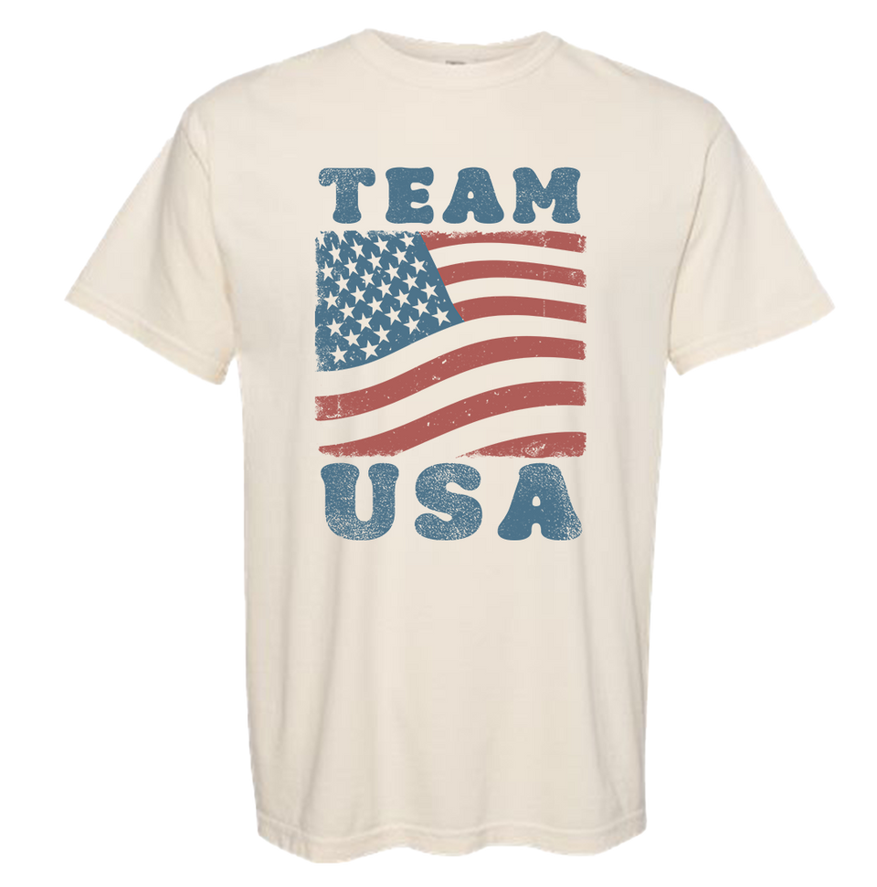 Team USA Flag Comfort Colors Tee