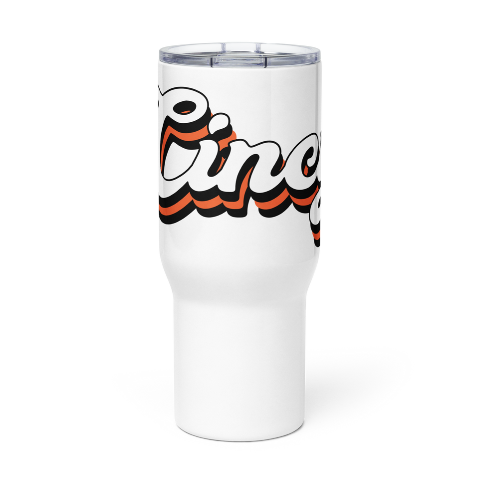 Retro Cincy Travel Mug with Handle