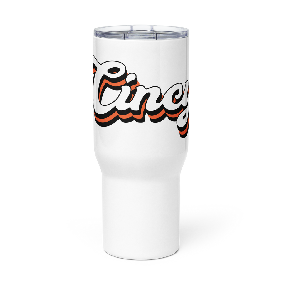 Retro Cincy Travel Mug with Handle