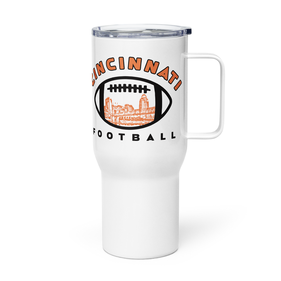 Cincinnati Football Travel Mug with Handle