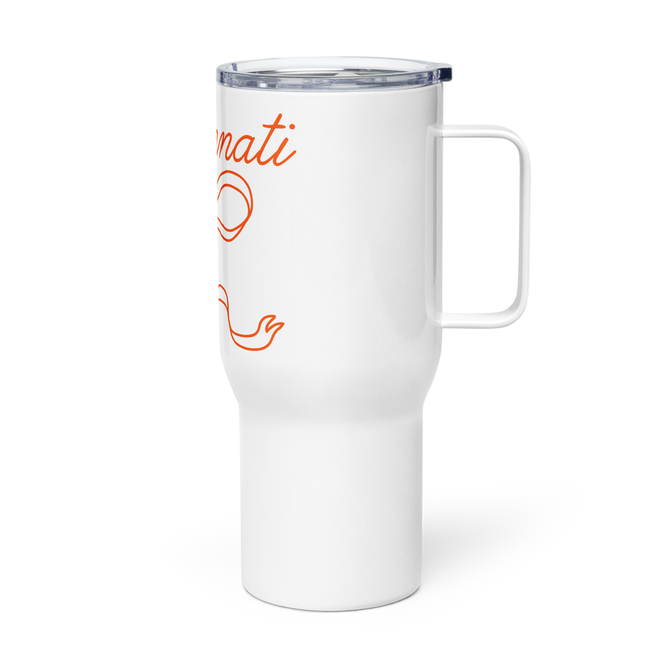 Cincinnati Bow Travel Mug with Handle