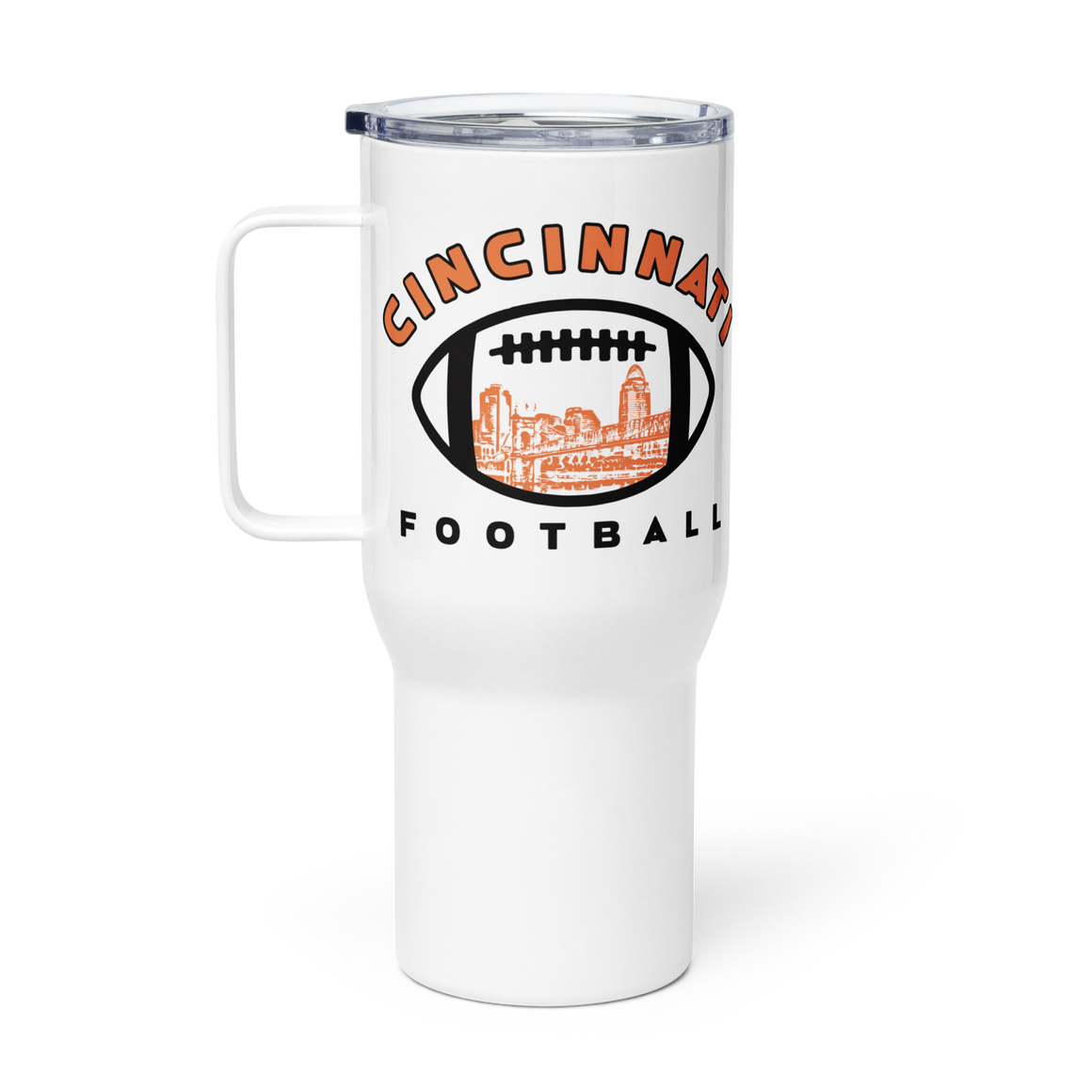 Cincinnati Football Travel Mug with Handle