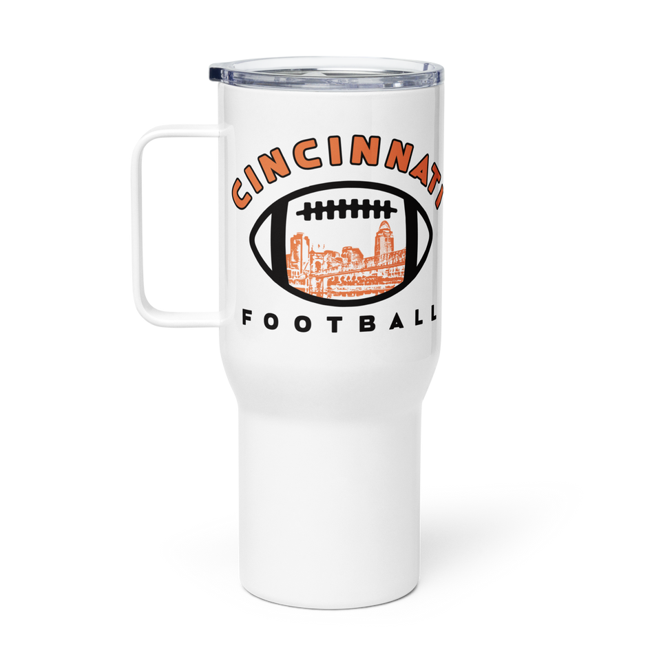 Cincinnati Football Travel Mug with Handle