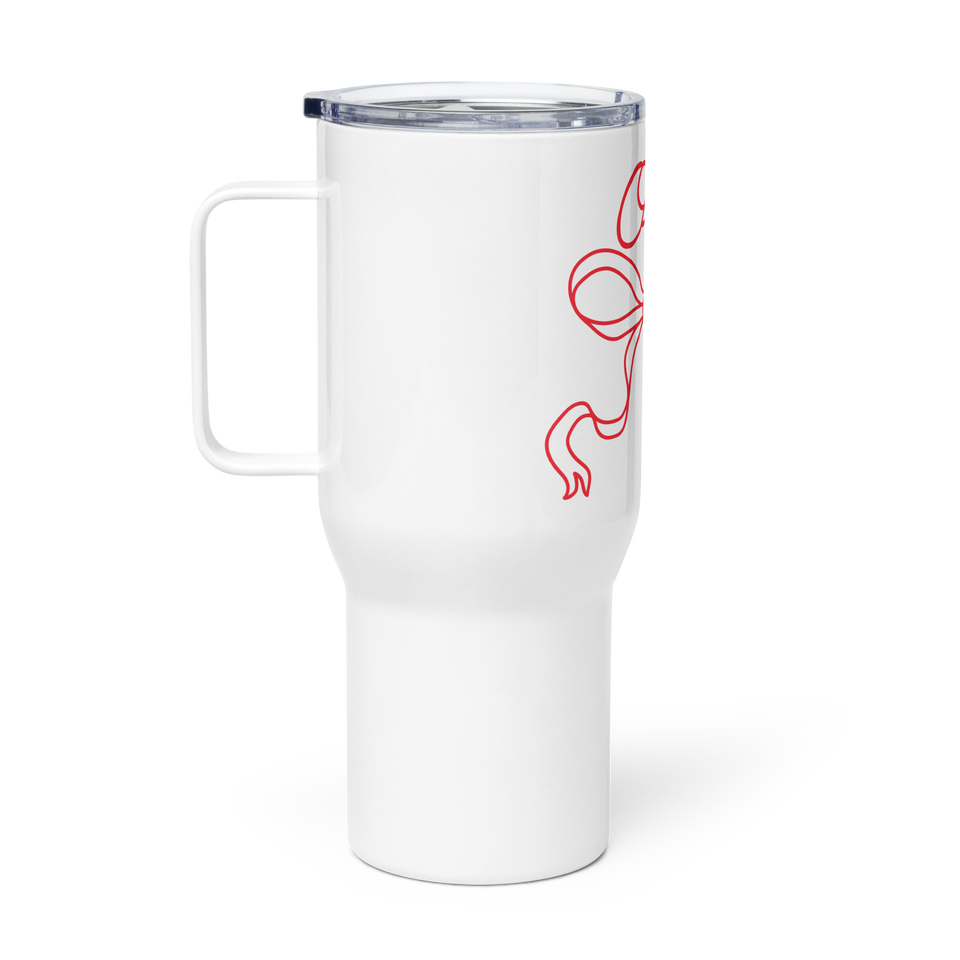 Ohio Bow Travel Mug with Handle