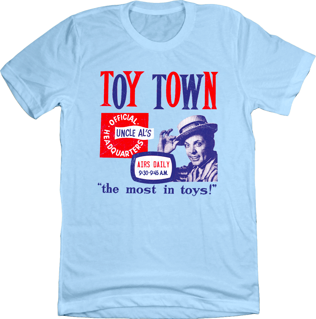 Uncle Al's Show Toy Town Unisex Yellow Tee