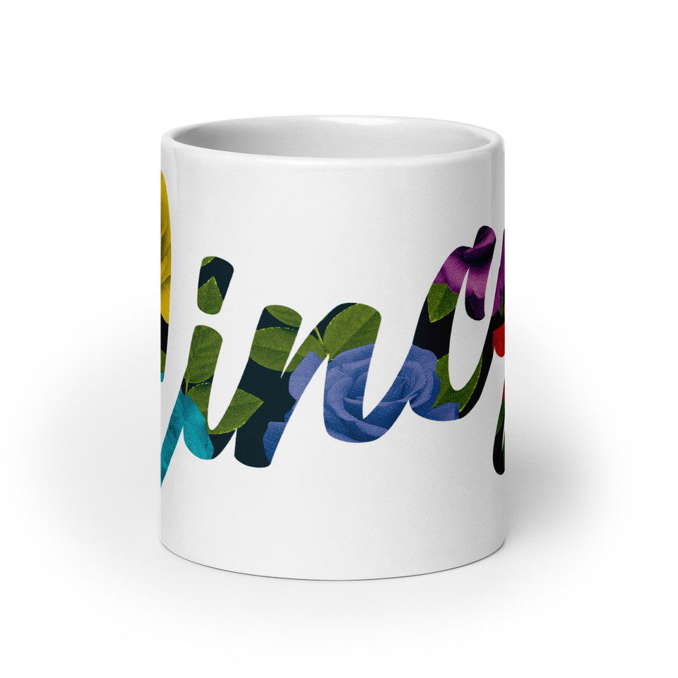 Cincy Floral Script Mug