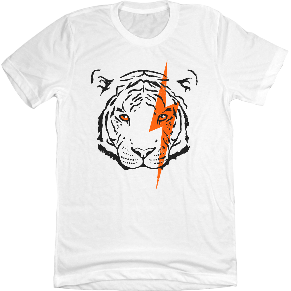 White Tiger Lightning Bolt T-shirt Cincy Shirts
