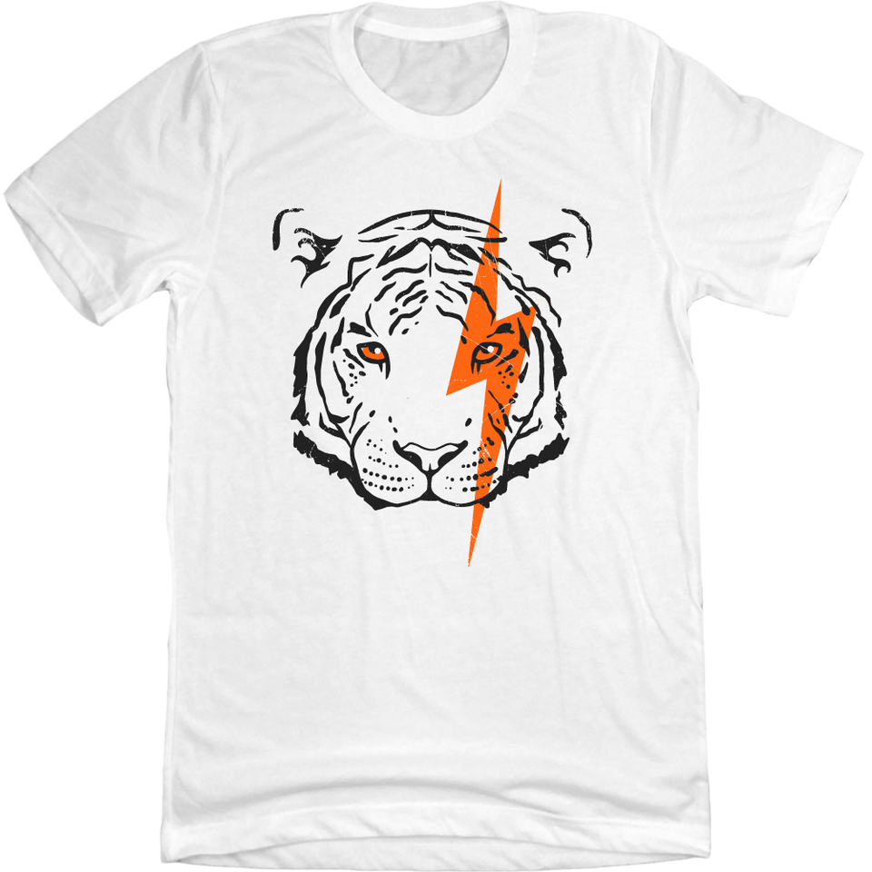 White Tiger Lightning Bolt T-shirt Cincy Shirts