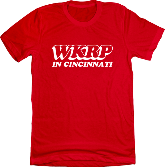 WKRP in Cincinnati White Logo Red T-shirt Cincy Shirts