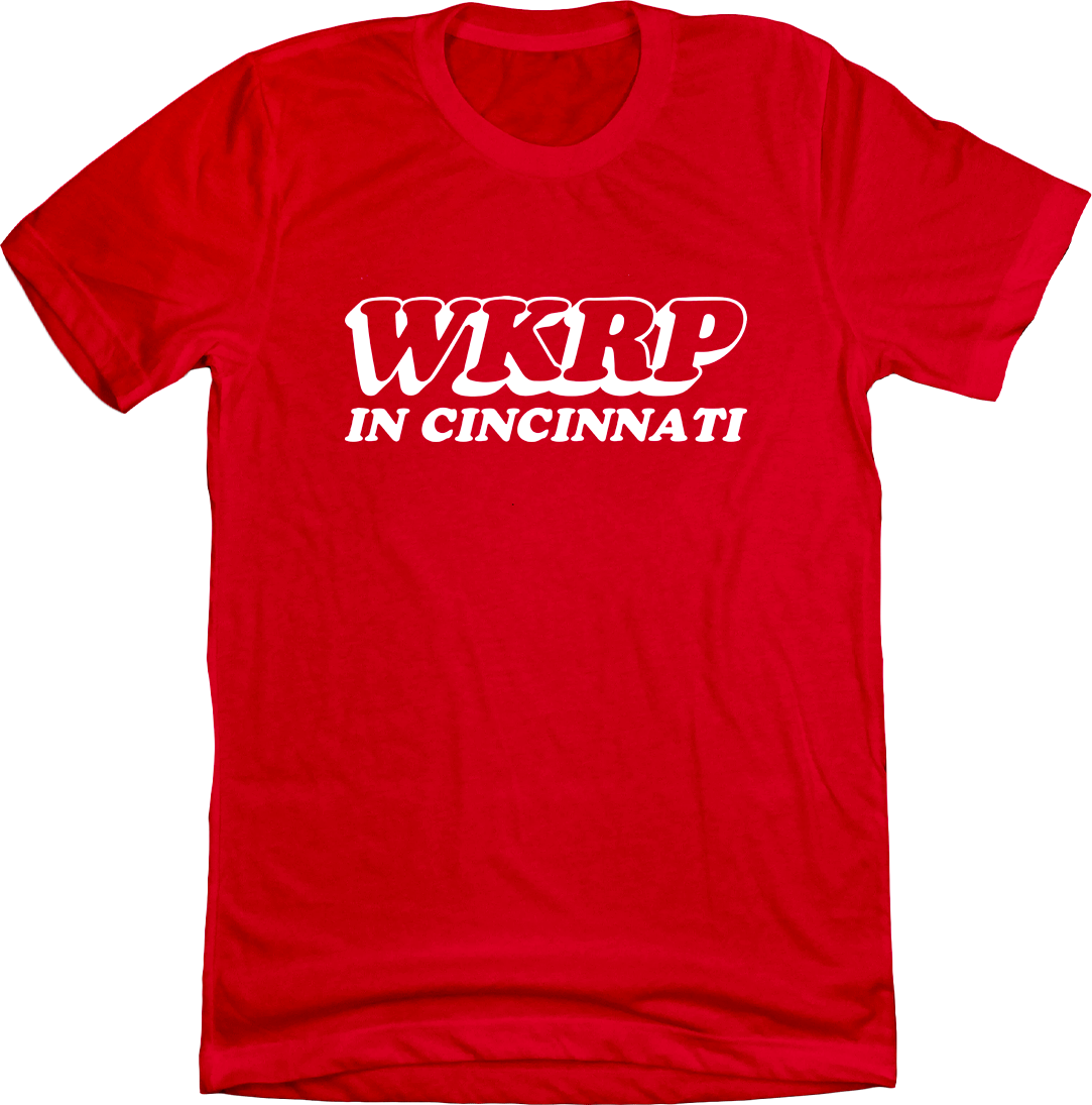 WKRP in Cincinnati White Logo Red T-shirt Cincy Shirts