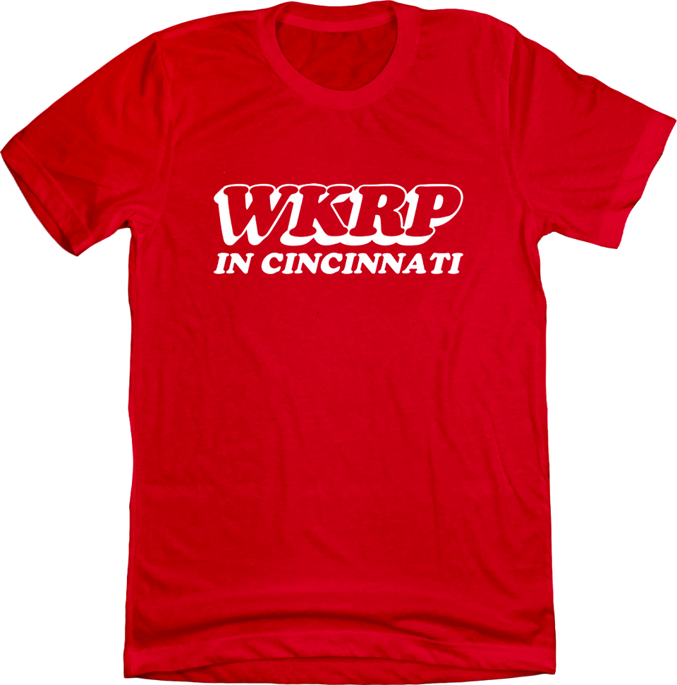 WKRP in Cincinnati White Logo Red T-shirt Cincy Shirts