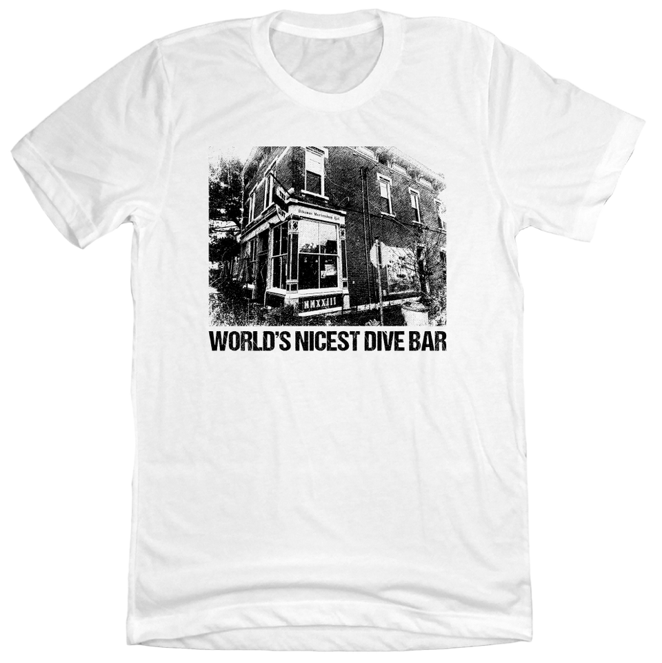 The B-List World's Nicest Dive Cincy Shirts white T-shirt