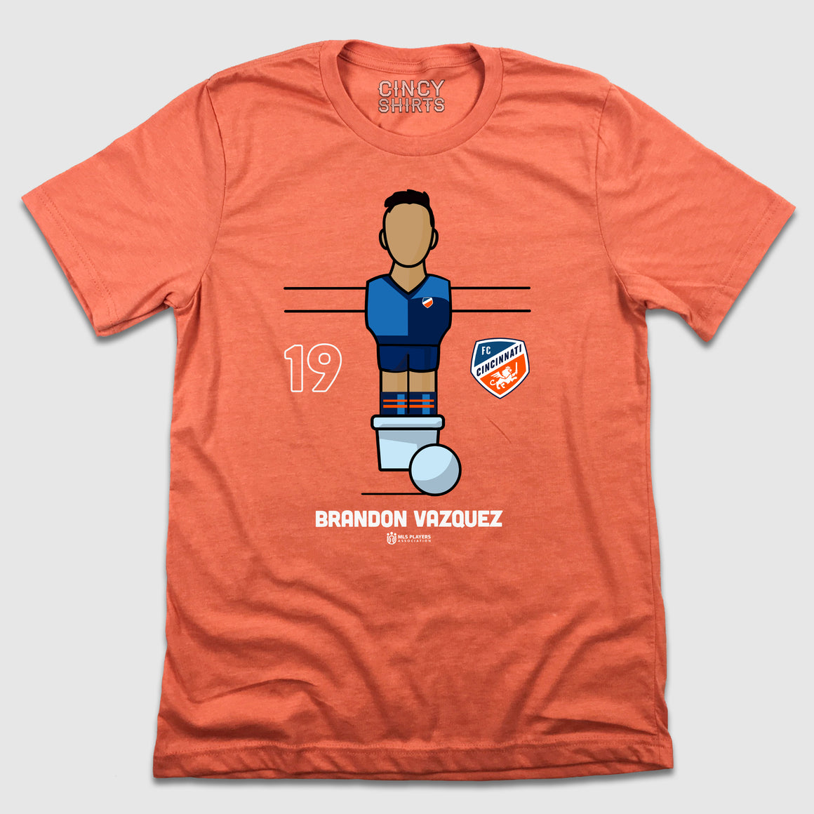 Official Brandon Vazquez MLSPA Foosball Tee - Cincy Shirts