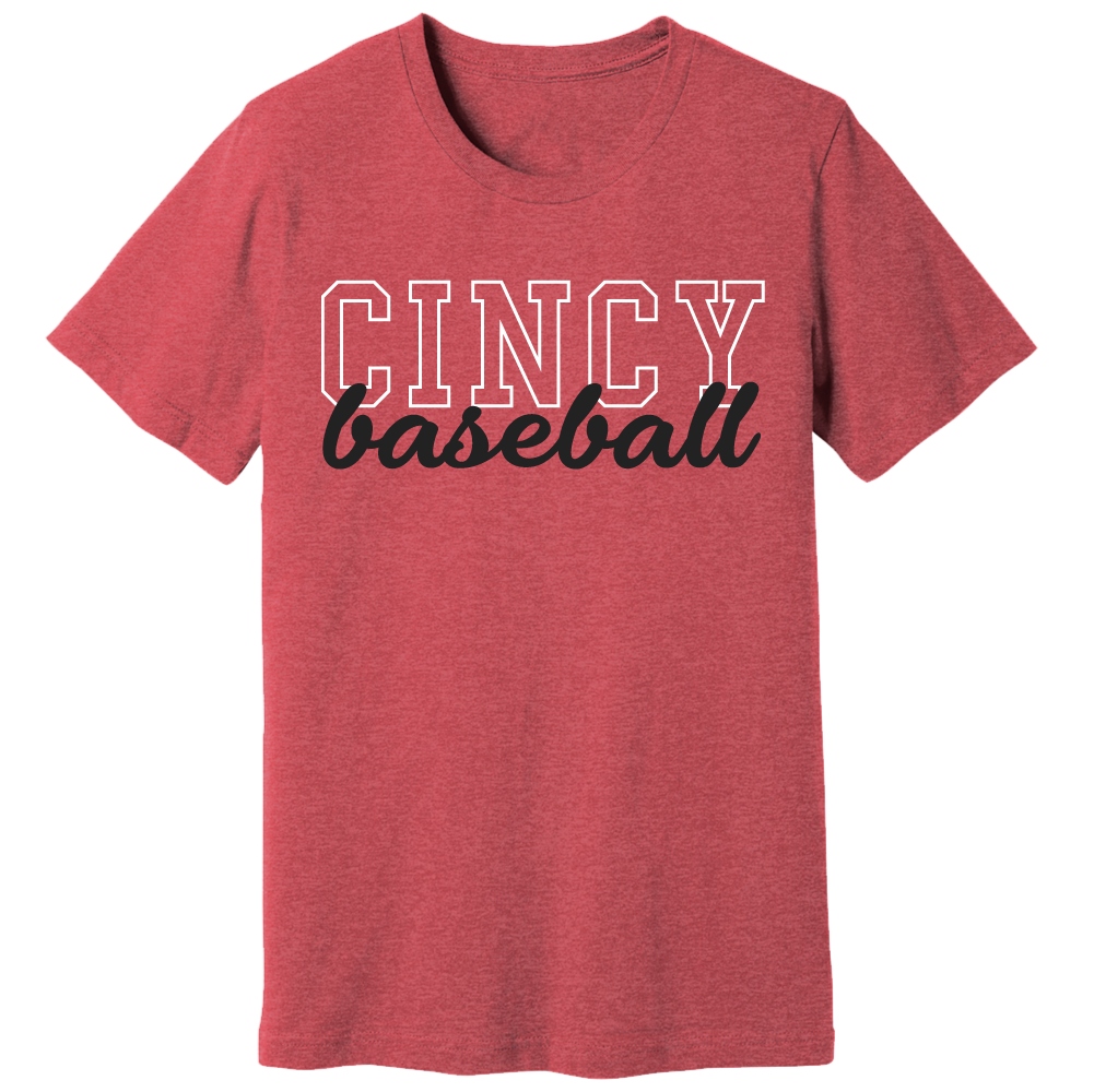 Cincy Baseball Text - Cincy Shirts