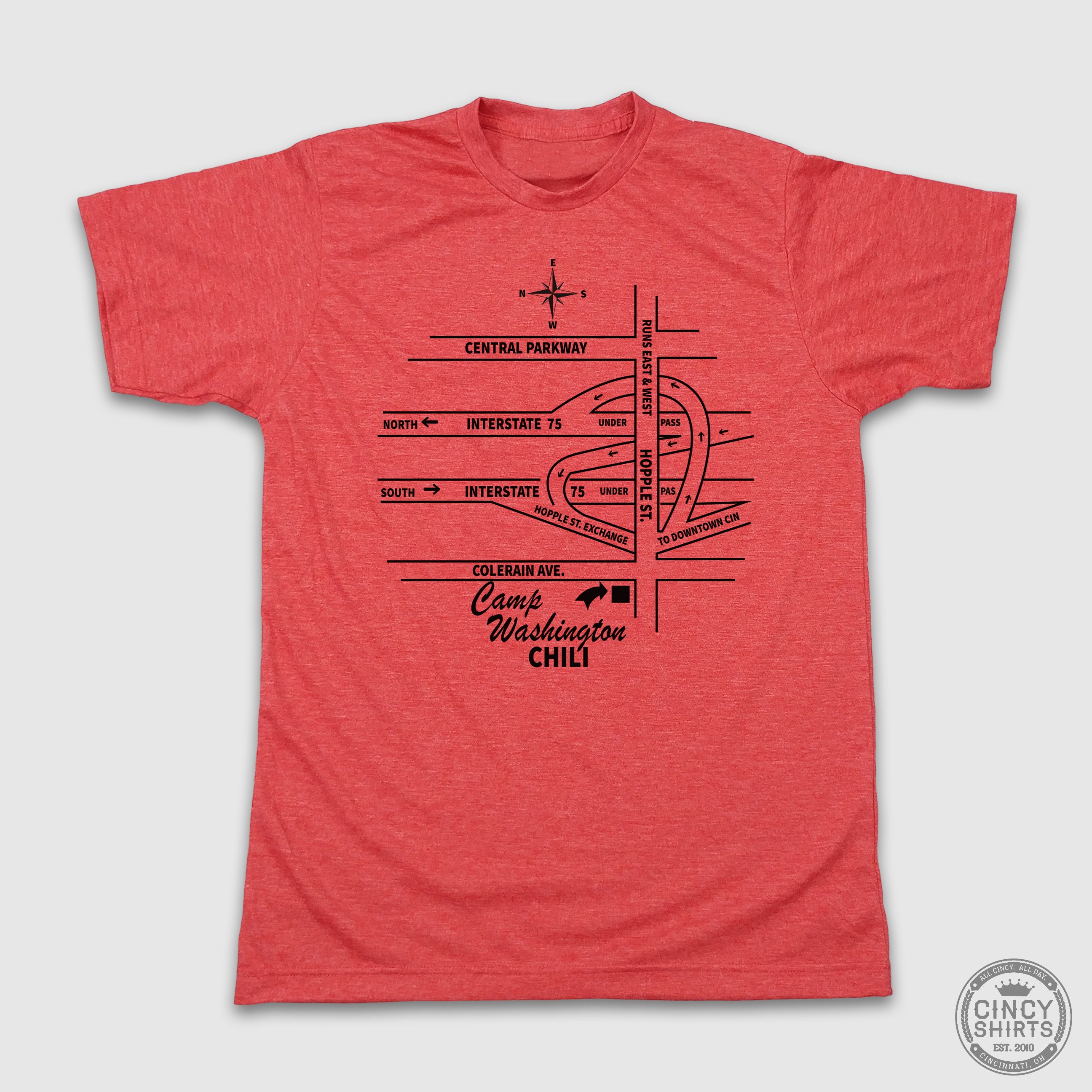 Camp Washington Chili Road Map - Cincy Shirts