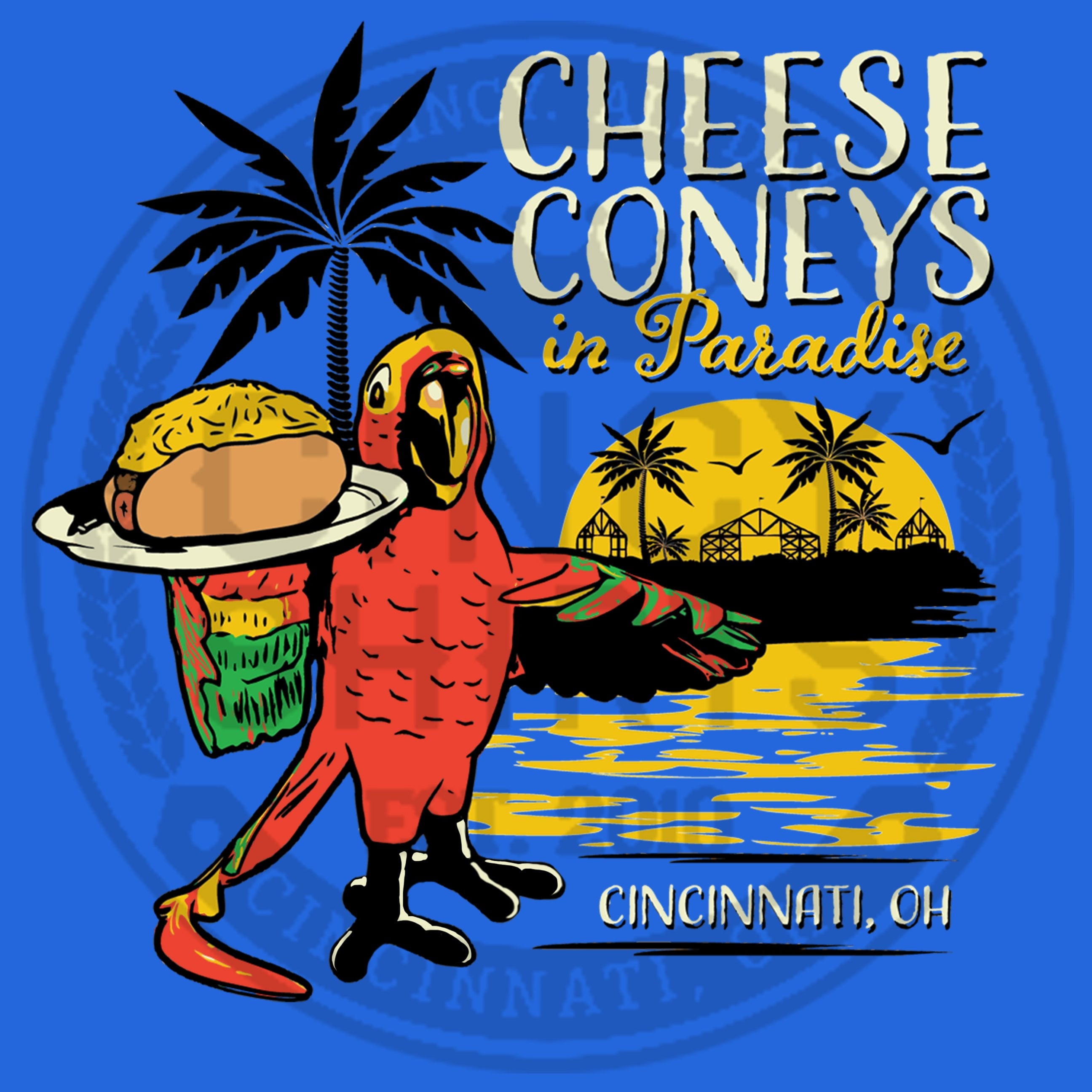 Cheese Coney In Paradise - Front Print Only - Cincy Shirts
