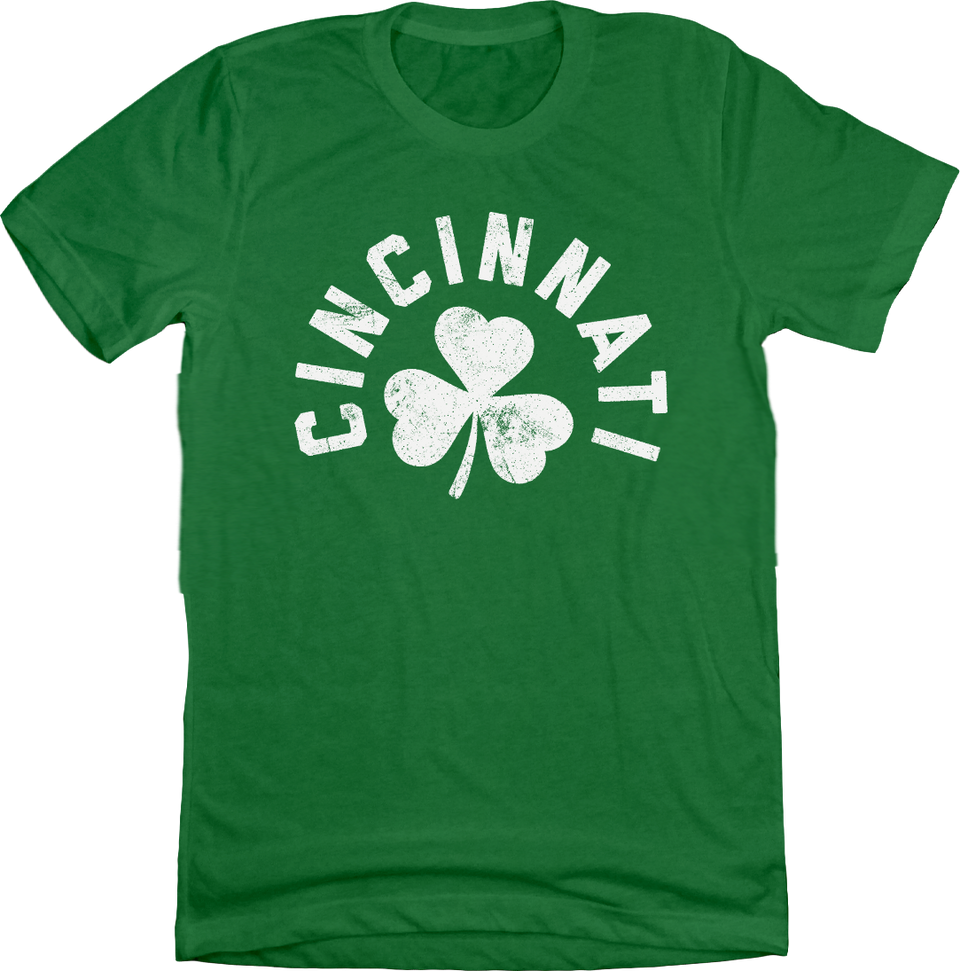 Cincinnati Clovers Green T-shirt Cincy Shirts