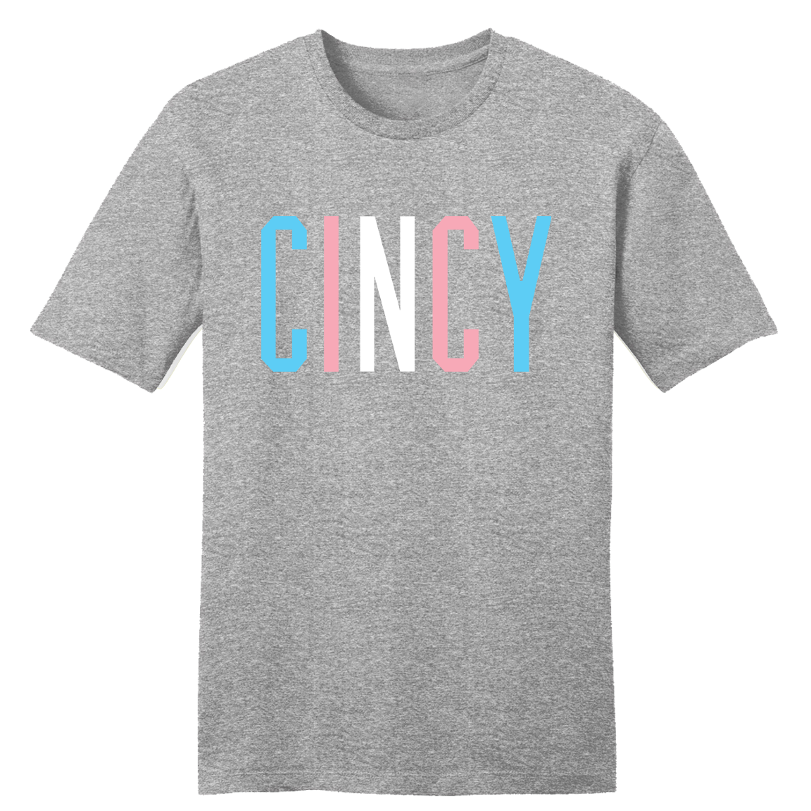Cincy Block Pride Trans T-shirt grey
